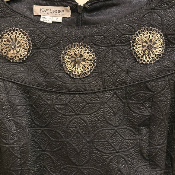 Kay Unger black evening dress size 10 - Picture 2 of 5